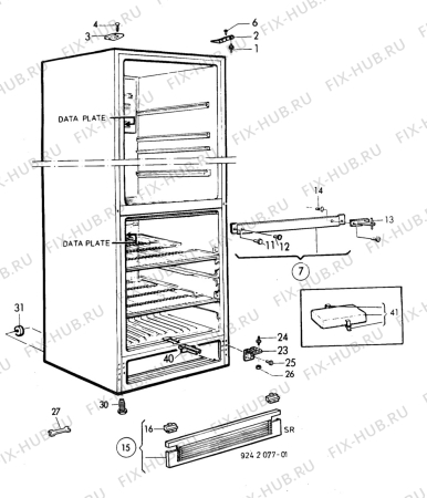 Взрыв-схема холодильника Electrolux AR3114W - Схема узла C10 Cabinet